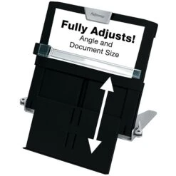 Fellowes Professional Series In-Line Magnetic Metal Document Stand With Clip & Guide Bar, Black (8039401)
