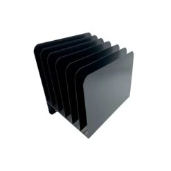 Huron Vertical 6-Compartment Steel Desk Organizer, Black (HASZ0174) -Fellowe Desk Shop sp95287313 s7